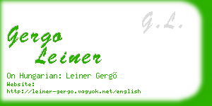 gergo leiner business card