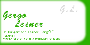 gergo leiner business card
